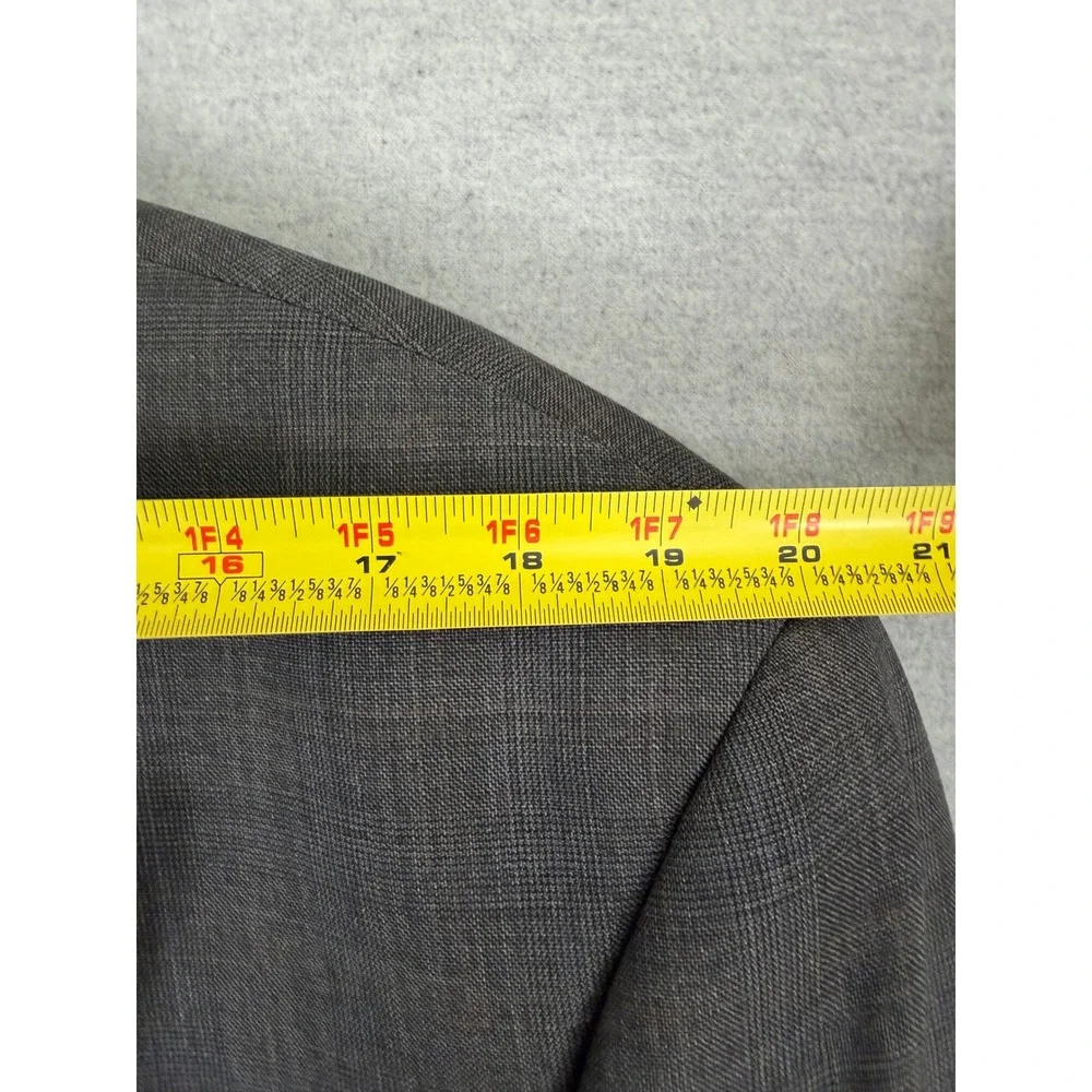 Ralph Lauren Mens 48L Grey Glen Check‎ Wool Blazer Sport Coat Jacket